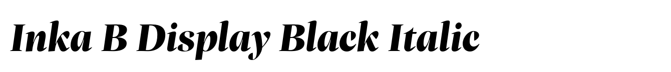 Inka B Display Black Italic